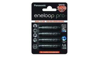 Аккумуляторы Panasonic  Eneloop Pro AA 2450 mAh (BK-3HCCE/4BE), 4 шт.  00038 01