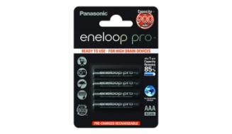 Аккумуляторы Panasonic  Eneloop Pro AAA 930 mAh (BK-4HCCE/4BE), 4 шт.  00039 01